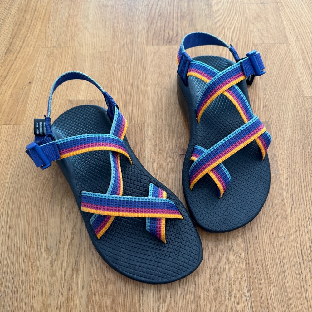 Chaco Rainbow Strap Sandals - Navy Footbed